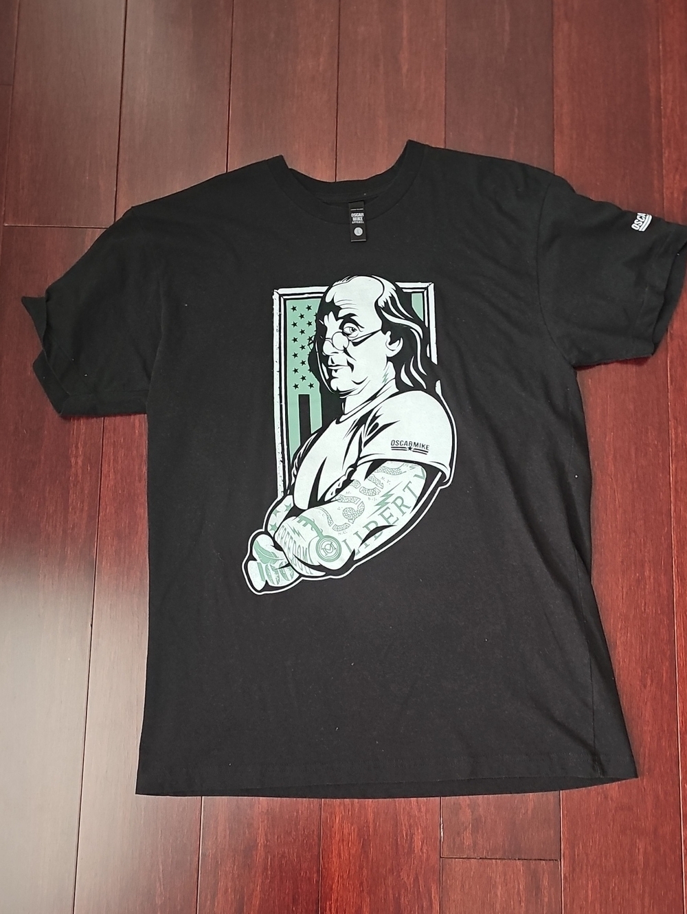 Black Ben Franklin Oscar Miks Crewneck T‑Shirt